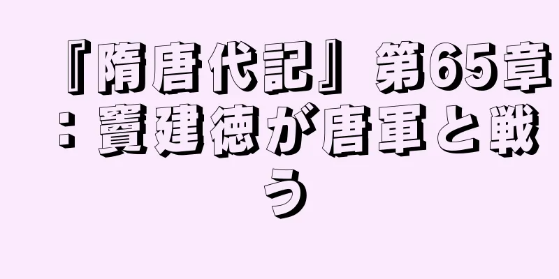 『隋唐代記』第65章：竇建徳が唐軍と戦う
