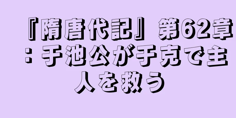 『隋唐代記』第62章：于池公が于克で主人を救う