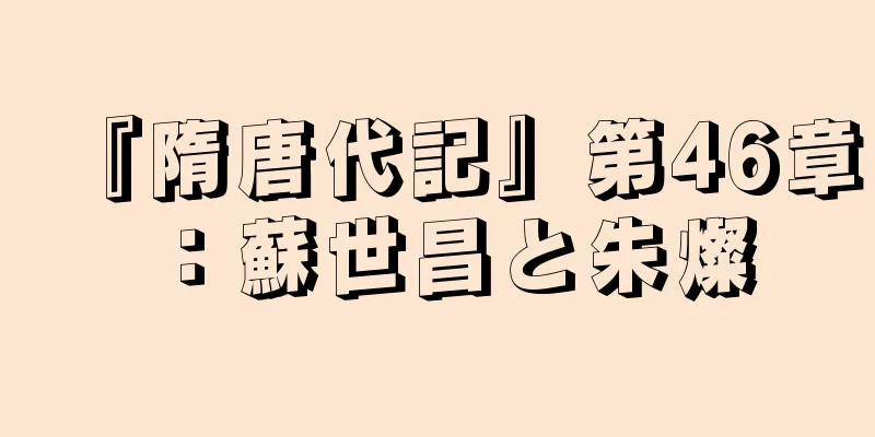 『隋唐代記』第46章：蘇世昌と朱燦