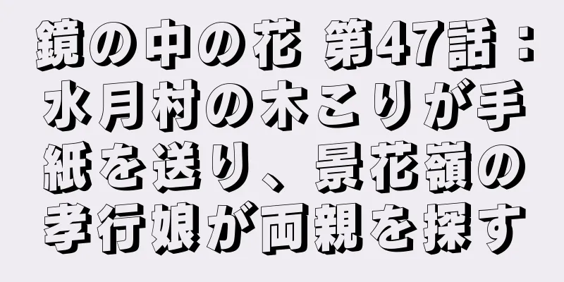 鏡の中の花 第47話：水月村の木こりが手紙を送り、景花嶺の孝行娘が両親を探す