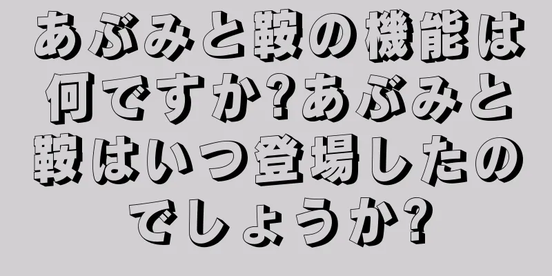あぶみと鞍の機能は何ですか?あぶみと鞍はいつ登場したのでしょうか?