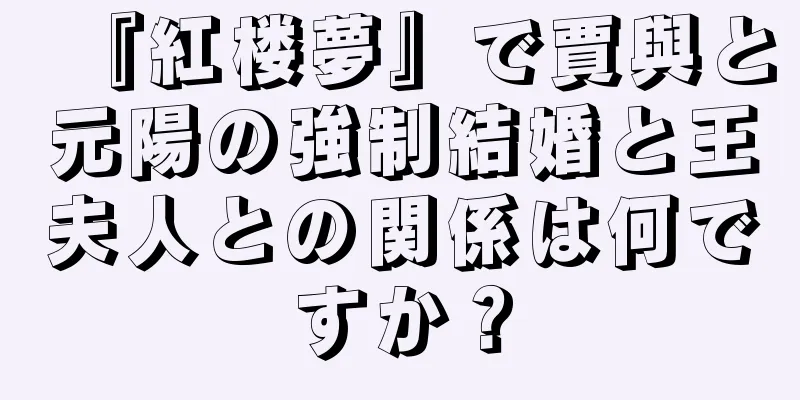 『紅楼夢』で賈與と元陽の強制結婚と王夫人との関係は何ですか？