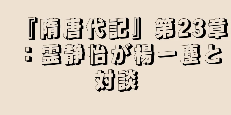 『隋唐代記』第23章：霊静怡が楊一塵と対談