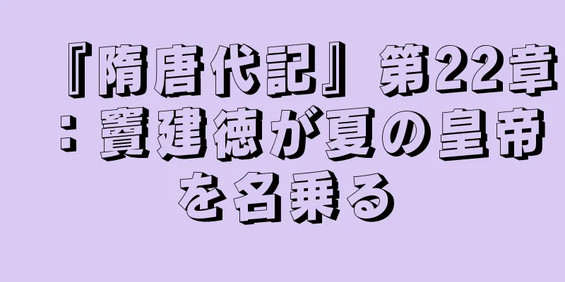 『隋唐代記』第22章：竇建徳が夏の皇帝を名乗る