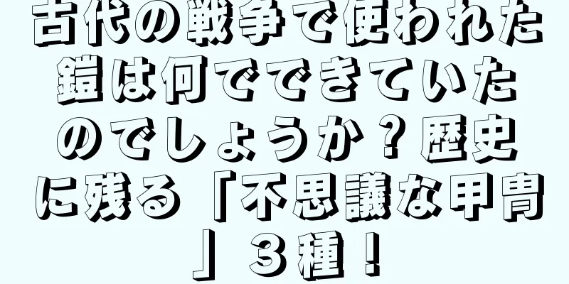 古代の戦争で使われた鎧は何でできていたのでしょうか？歴史に残る「不思議な甲冑」３種！