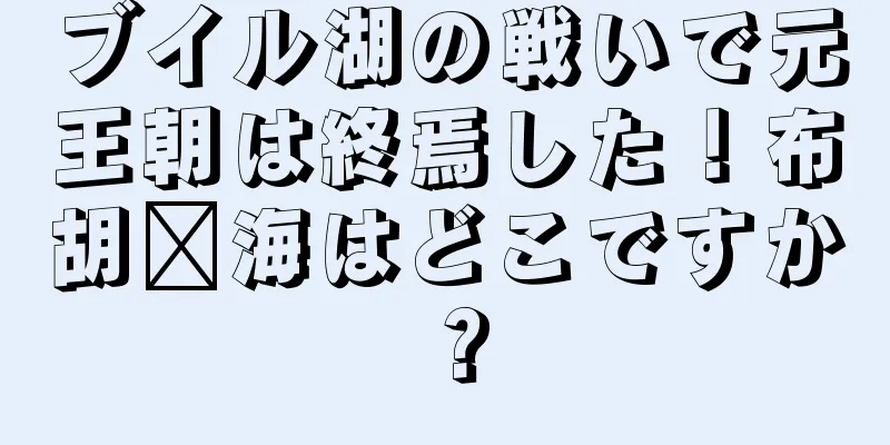 ブイル湖の戦いで元王朝は終焉した！布胡洱海はどこですか？