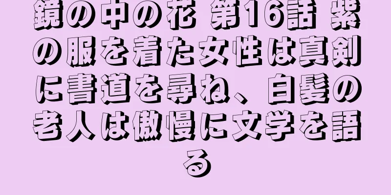 鏡の中の花 第16話 紫の服を着た女性は真剣に書道を尋ね、白髪の老人は傲慢に文学を語る