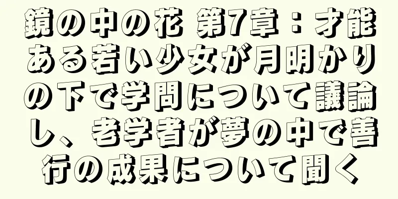 鏡の中の花 第7章：才能ある若い少女が月明かりの下で学問について議論し、老学者が夢の中で善行の成果について聞く