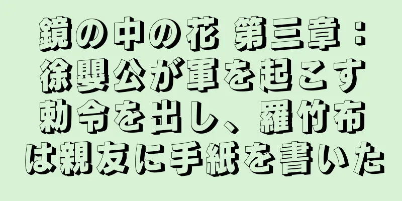 鏡の中の花 第三章：徐嬰公が軍を起こす勅令を出し、羅竹布は親友に手紙を書いた