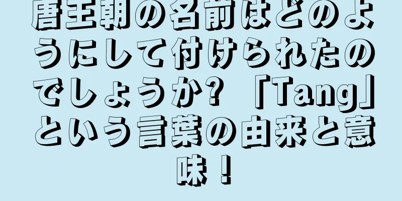 唐王朝の名前はどのようにして付けられたのでしょうか? 「Tang」という言葉の由来と意味！