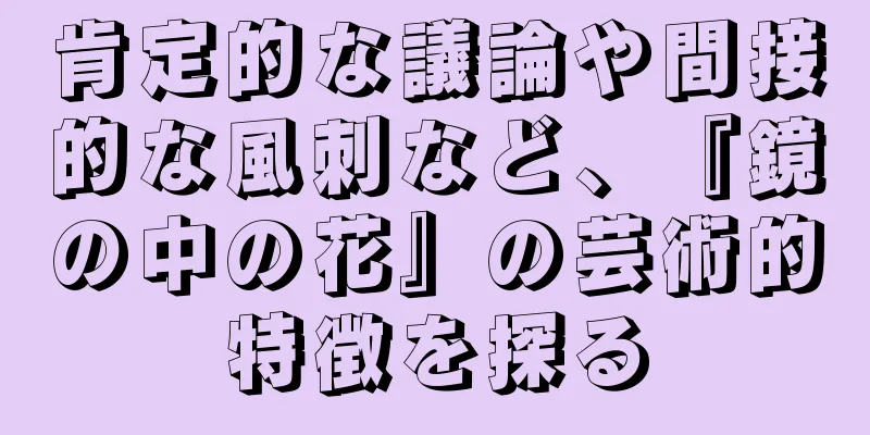 肯定的な議論や間接的な風刺など、『鏡の中の花』の芸術的特徴を探る