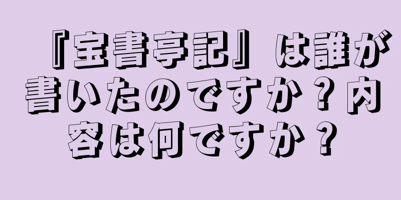 『宝書亭記』は誰が書いたのですか？内容は何ですか？