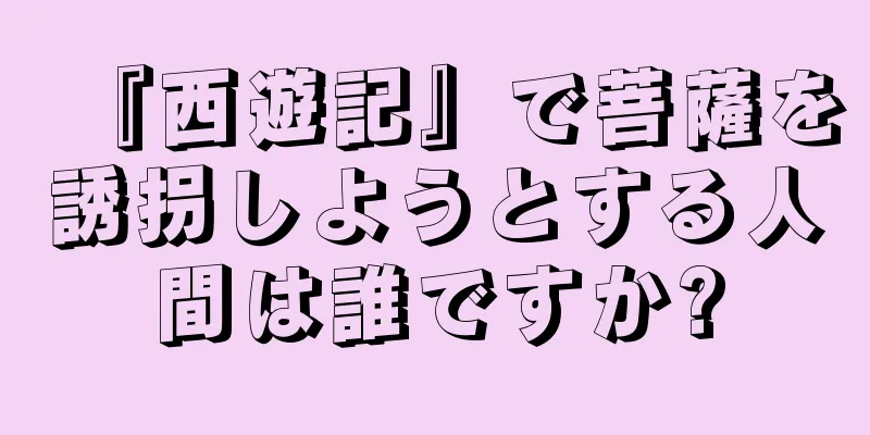 『西遊記』で菩薩を誘拐しようとする人間は誰ですか?