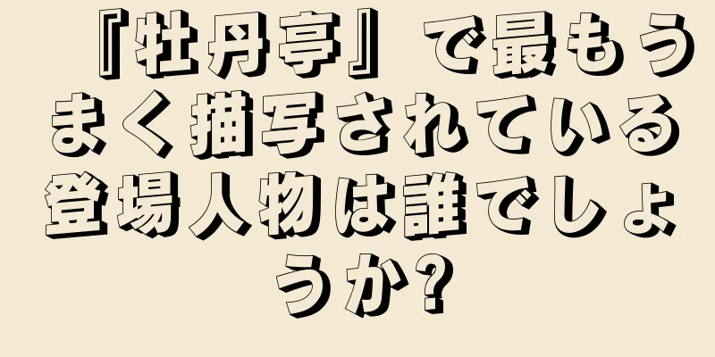 『牡丹亭』で最もうまく描写されている登場人物は誰でしょうか?