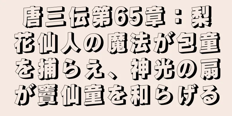 唐三伝第65章：梨花仙人の魔法が包童を捕らえ、神光の扇が竇仙童を和らげる