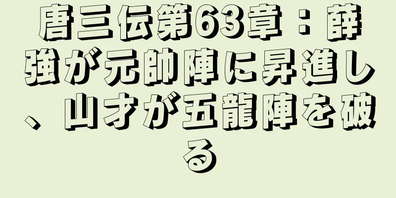 唐三伝第63章：薛強が元帥陣に昇進し、山才が五龍陣を破る