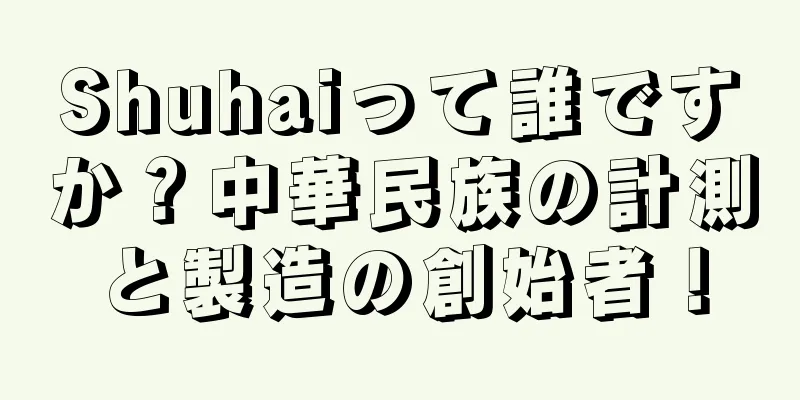 Shuhaiって誰ですか？中華民族の計測と製造の創始者！
