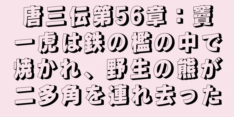 唐三伝第56章：竇一虎は鉄の檻の中で焼かれ、野生の熊が二多角を連れ去った