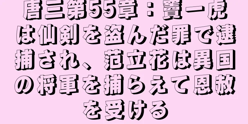 唐三第55章：竇一虎は仙剣を盗んだ罪で逮捕され、范立花は異国の将軍を捕らえて恩赦を受ける
