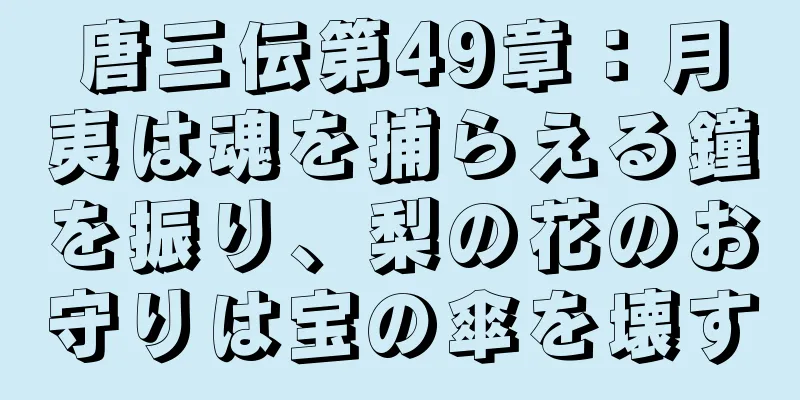 唐三伝第49章：月夷は魂を捕らえる鐘を振り、梨の花のお守りは宝の傘を壊す
