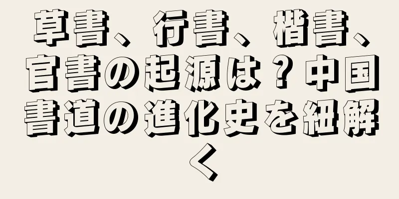 草書、行書、楷書、官書の起源は？中国書道の進化史を紐解く