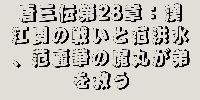 唐三伝第28章：漢江関の戦いと范洪水、范麗華の魔丸が弟を救う