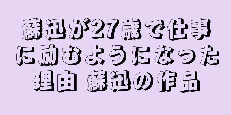 蘇迅が27歳で仕事に励むようになった理由 蘇迅の作品