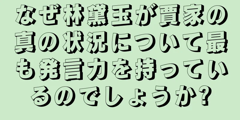 なぜ林黛玉が賈家の真の状況について最も発言力を持っているのでしょうか?