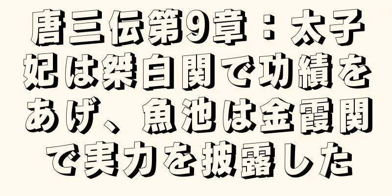 唐三伝第9章：太子妃は桀白関で功績をあげ、魚池は金霞関で実力を披露した