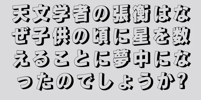 天文学者の張衡はなぜ子供の頃に星を数えることに夢中になったのでしょうか?