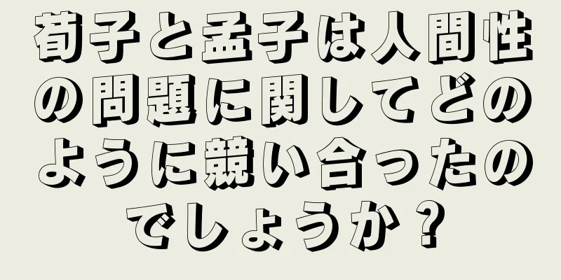 荀子と孟子は人間性の問題に関してどのように競い合ったのでしょうか？