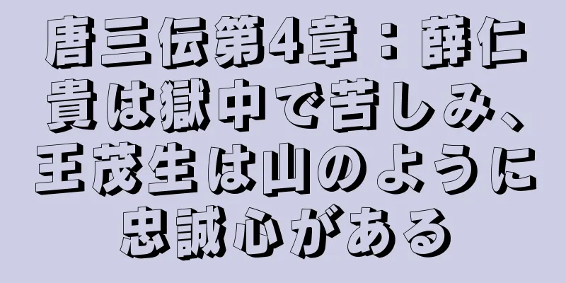 唐三伝第4章：薛仁貴は獄中で苦しみ、王茂生は山のように忠誠心がある