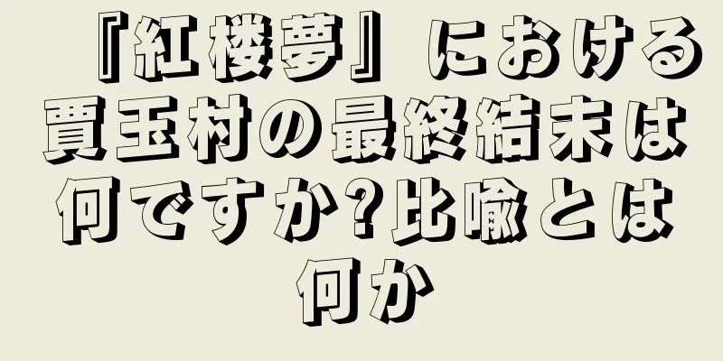 『紅楼夢』における賈玉村の最終結末は何ですか?比喩とは何か