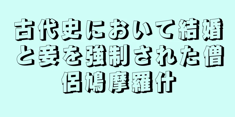 古代史において結婚と妾を強制された僧侶鳩摩羅什