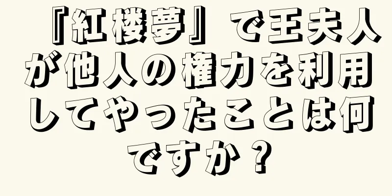 『紅楼夢』で王夫人が他人の権力を利用してやったことは何ですか？