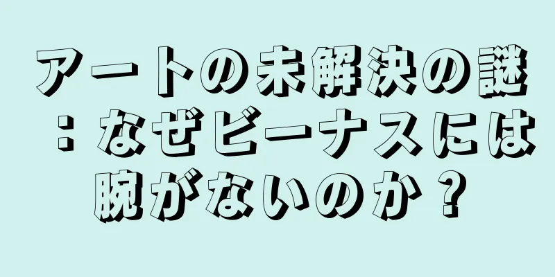 アートの未解決の謎：なぜビーナスには腕がないのか？