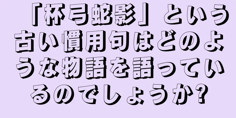 「杯弓蛇影」という古い慣用句はどのような物語を語っているのでしょうか?