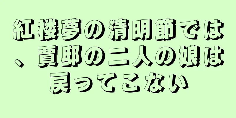 紅楼夢の清明節では、賈邸の二人の娘は戻ってこない