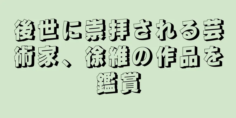 後世に崇拝される芸術家、徐維の作品を鑑賞
