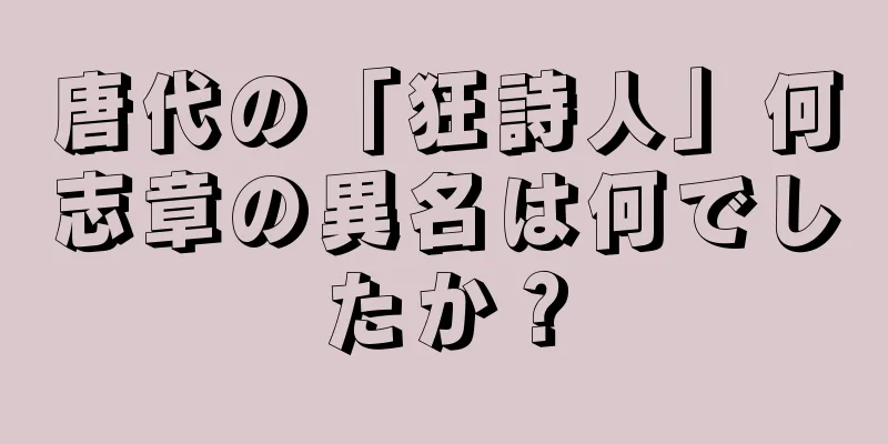 唐代の「狂詩人」何志章の異名は何でしたか？