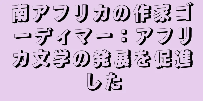 南アフリカの作家ゴーディマー：アフリカ文学の発展を促進した