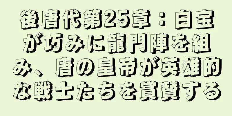 後唐代第25章：白宝が巧みに龍門陣を組み、唐の皇帝が英雄的な戦士たちを賞賛する