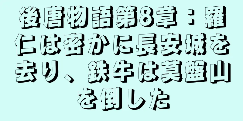 後唐物語第8章：羅仁は密かに長安城を去り、鉄牛は莫盤山を倒した