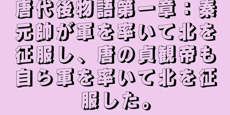 唐代後物語第一章：秦元帥が軍を率いて北を征服し、唐の貞観帝も自ら軍を率いて北を征服した。