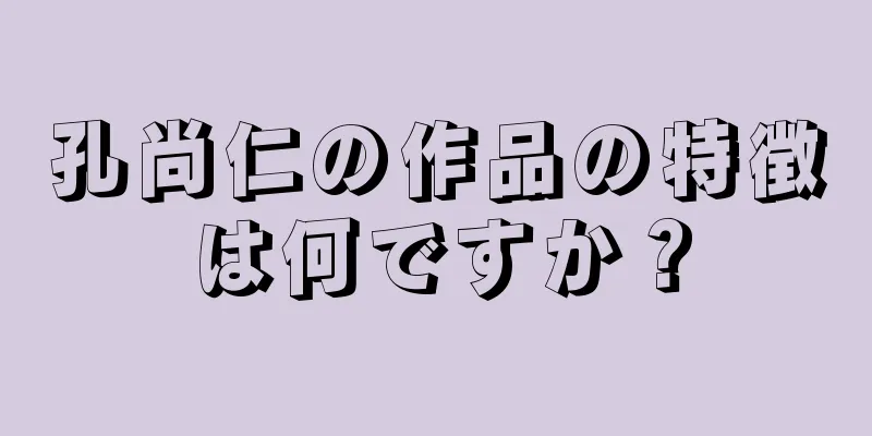孔尚仁の作品の特徴は何ですか？