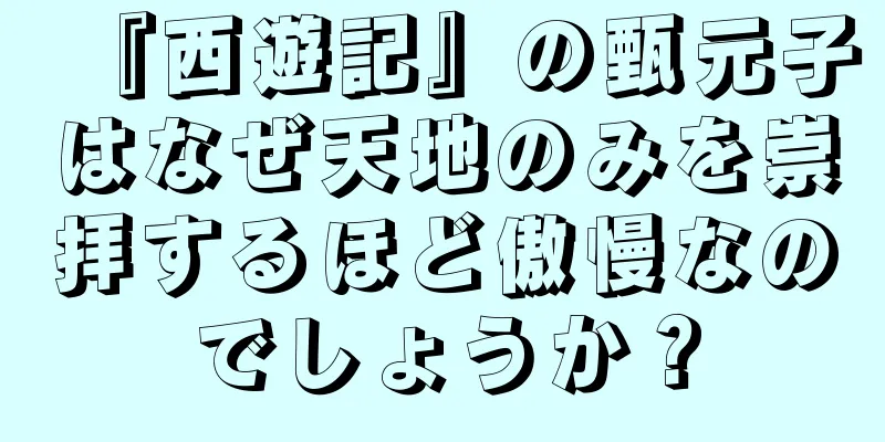 『西遊記』の甄元子はなぜ天地のみを崇拝するほど傲慢なのでしょうか？