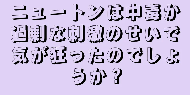 ニュートンは中毒か過剰な刺激のせいで気が狂ったのでしょうか？