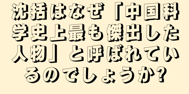 沈括はなぜ「中国科学史上最も傑出した人物」と呼ばれているのでしょうか?