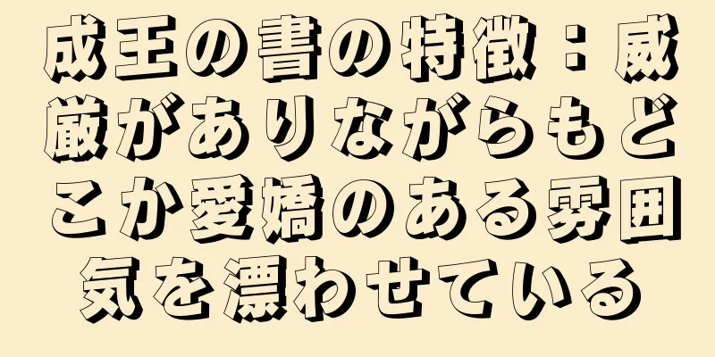成王の書の特徴：威厳がありながらもどこか愛嬌のある雰囲気を漂わせている