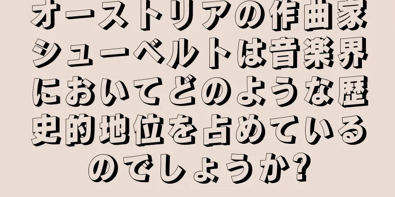 オーストリアの作曲家シューベルトは音楽界においてどのような歴史的地位を占めているのでしょうか?